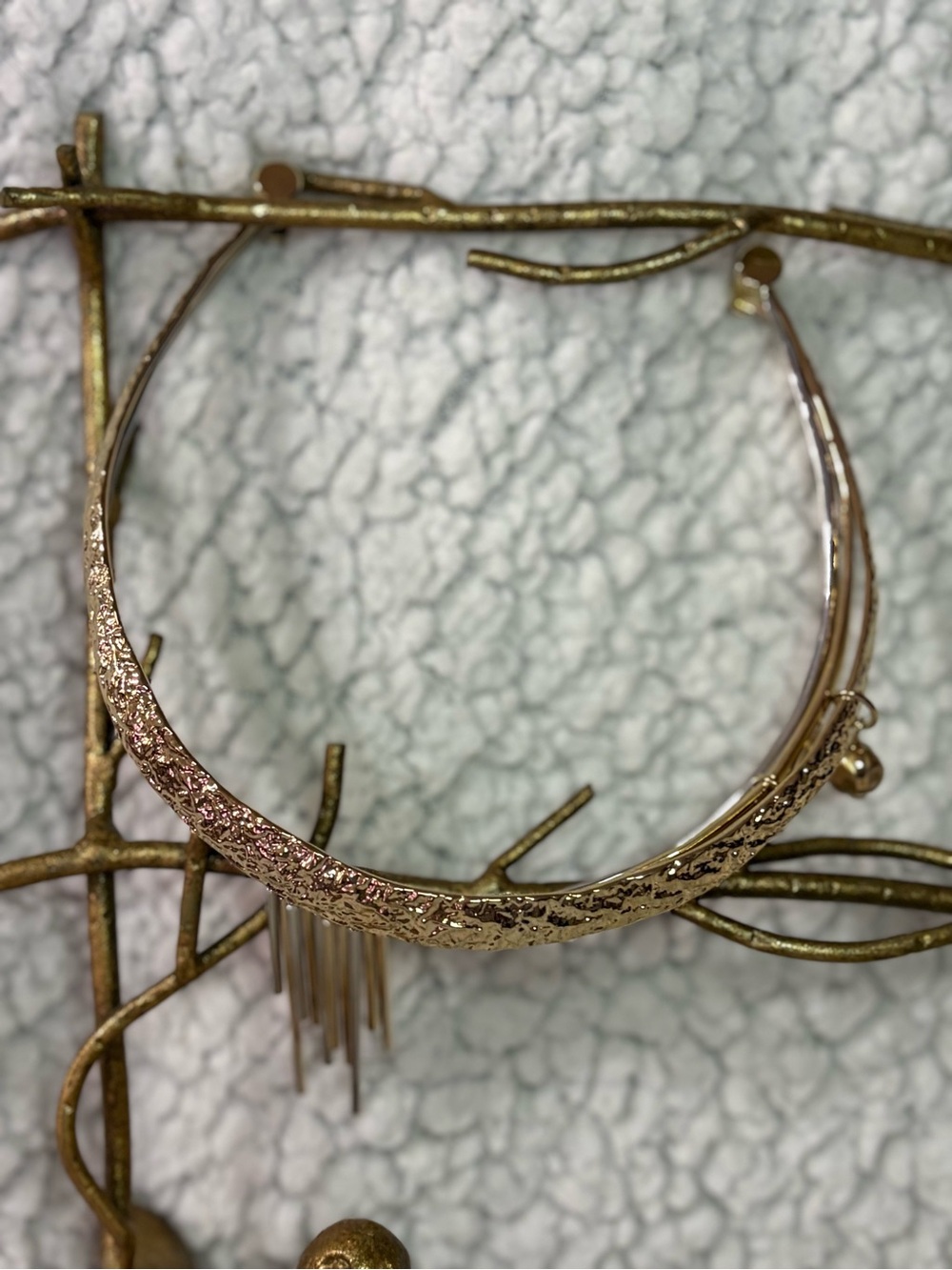 Two-Tone Statement Cuff Necklace